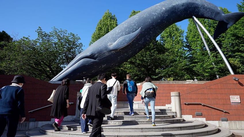 Whale statue