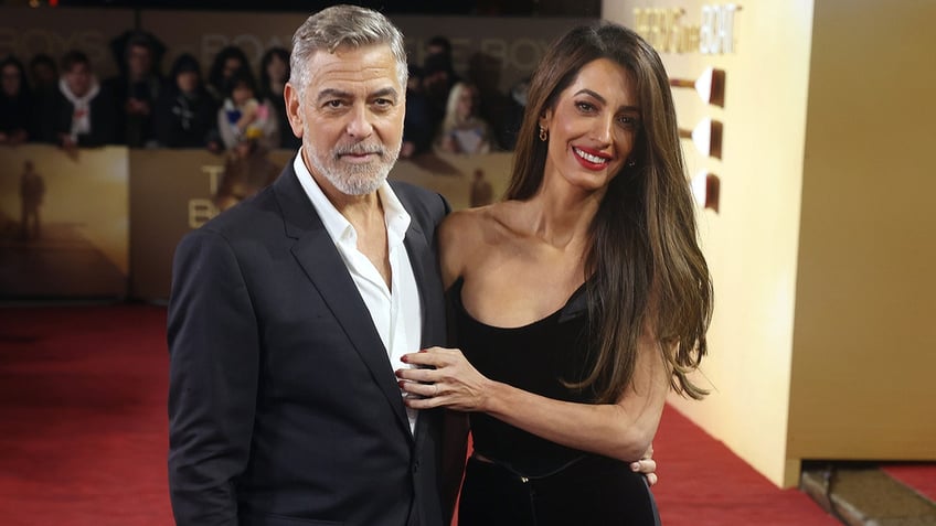 George and Amal Clooney at the UK premiere of "The Boys In The Boat."