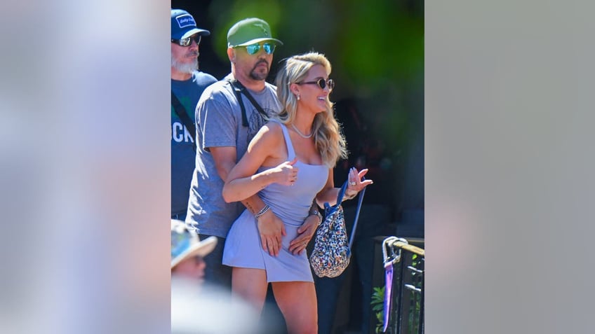 Jason Aldean, wife Brittany at Disneyland