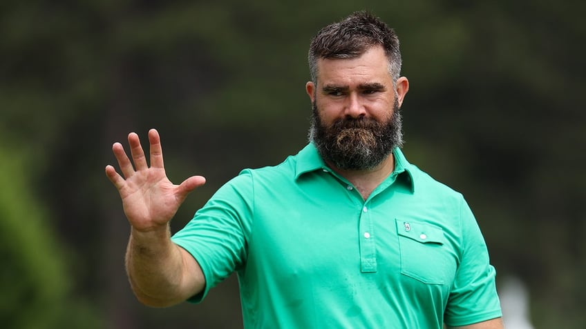 Jason Kelce at golf tournament