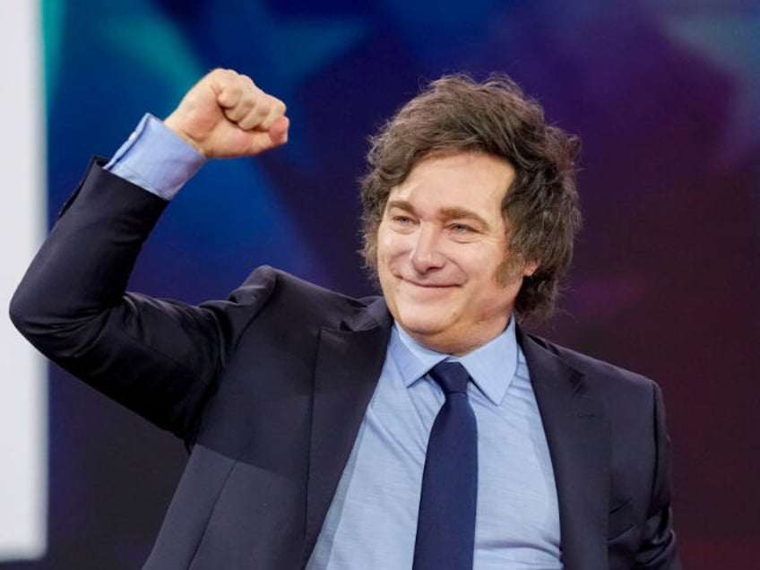 Javier Milei, Argentina's president, during the Conservative Political Action Confere