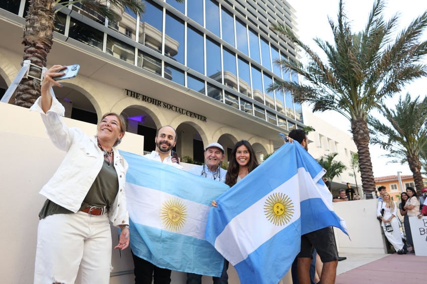 javier milei lands in us for stops at jewish center elon musk hq