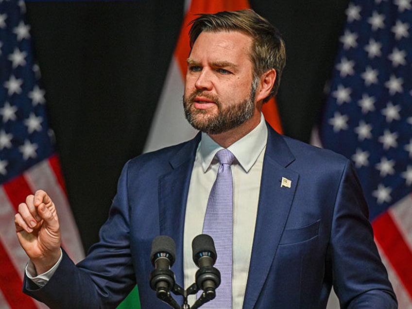 US Vice President JD Vance speaks at the Rajasthan International Centre in Jaipur, India,