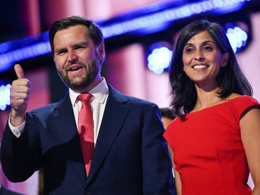 US Senator from Ohio and 2024 Republican vice presidential candidate J.D. Vance and his wi