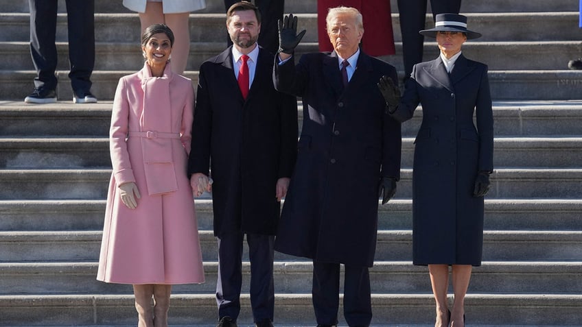 Usha Vance wears pink coat on inauguration day