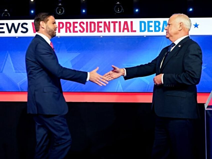 Senator JD Vance, a Republican from Ohio and Republican vice-presidential nominee, left, a