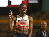Jefferson-Wooden scorches to 100m win at Grand Slam Track meet