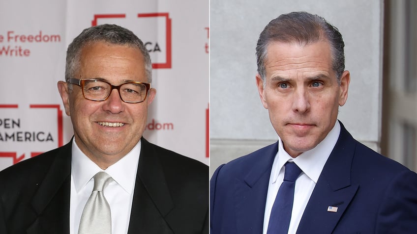 Jeffrey Toobin photo next to Hunter Biden photo