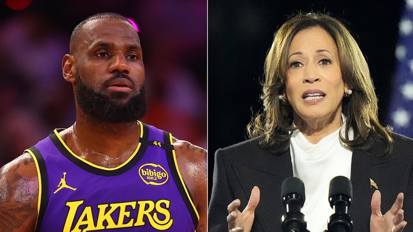 LeBron James and Kamala Harris