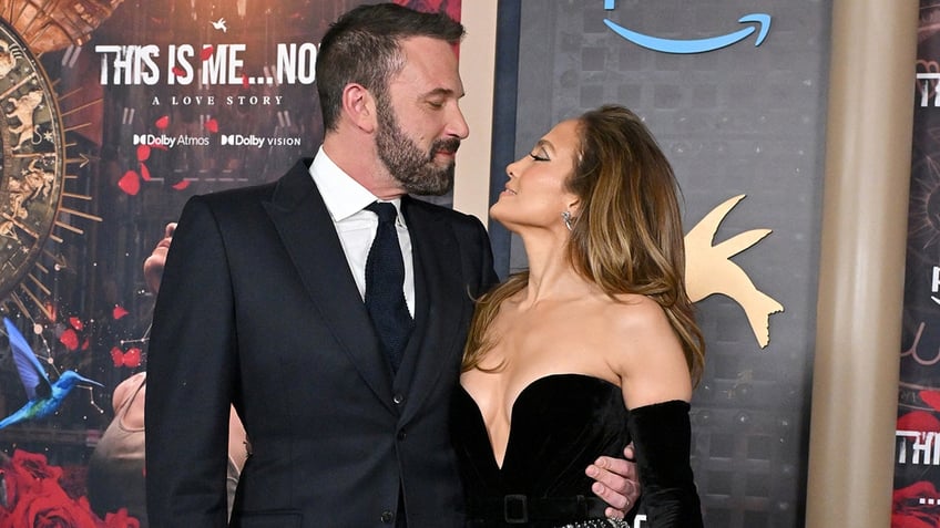 Ben Affleck and Jennifer Lopez at the premiere of "This Is Me...Now"