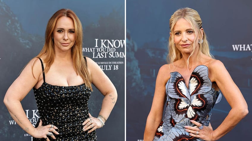 split of sarah michelle gellar and jennifer love hewitt at i know what you did last summer premiere in 2025