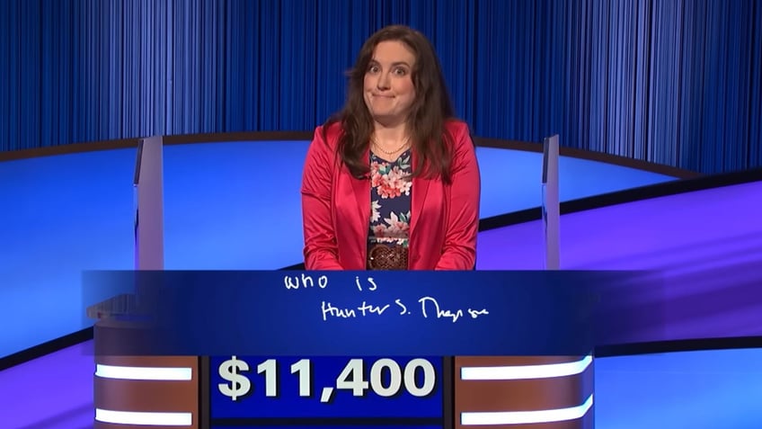 A photo of a "Jeopardy!" contestant