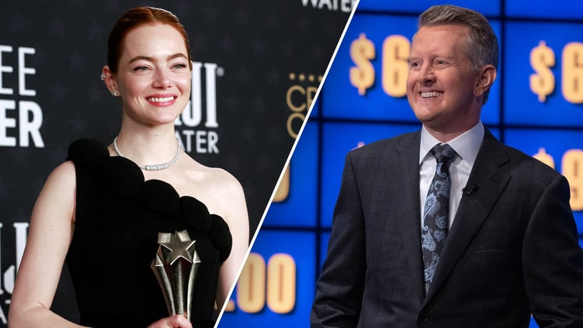 Emma Stone and Ken Jennings split