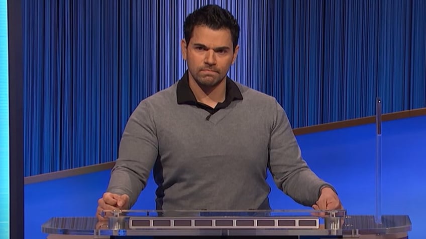 A photo of a "Jeopardy!" contestant