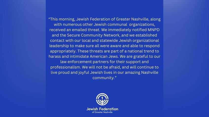 Message from Jewish Federation of Greater Nashville