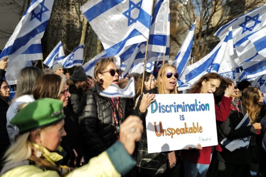 jewish women march on un over october 7 attacks on israel