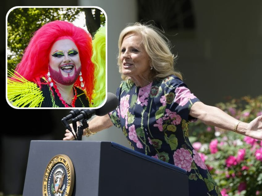 jill biden courts drag queens this photo says it all