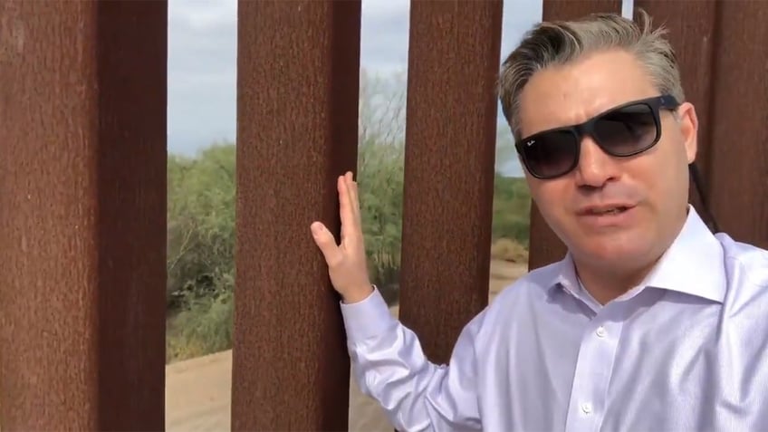 CNN reporter Jim Acosta at the southern border in 2019. 