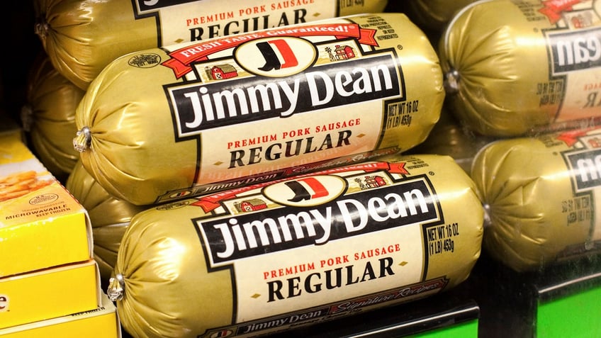 Jimmy Dean Sausage in supermarket.