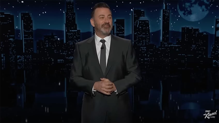 Kimmel on set of his show