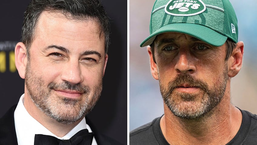 Jimmy Kimmel and Aaron Rodgers