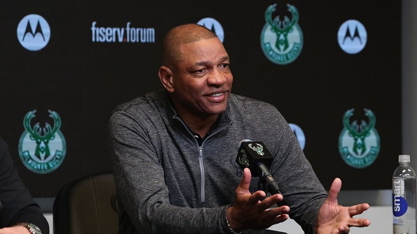 Doc Rivers talks to the media