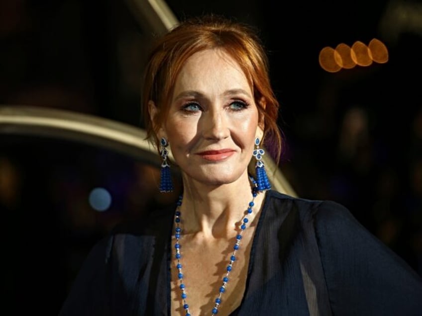 FILE - J.K. Rowling poses for photographers upon her arrival at the premiere of the film '