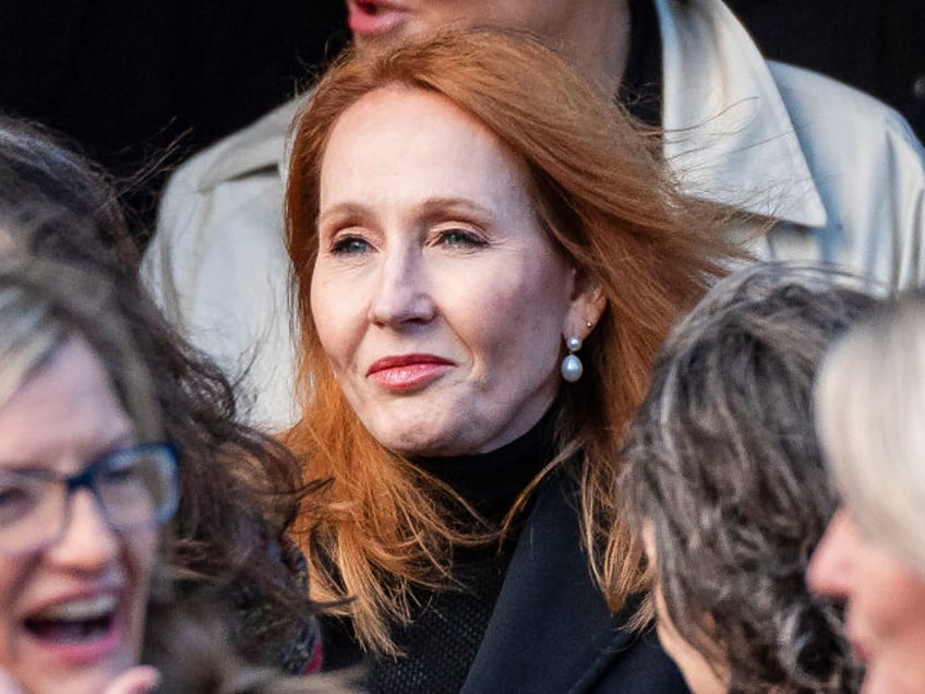 J.K Rowling leaves a memorial service for Alastair Darling at St Mary's Episcopal Cat