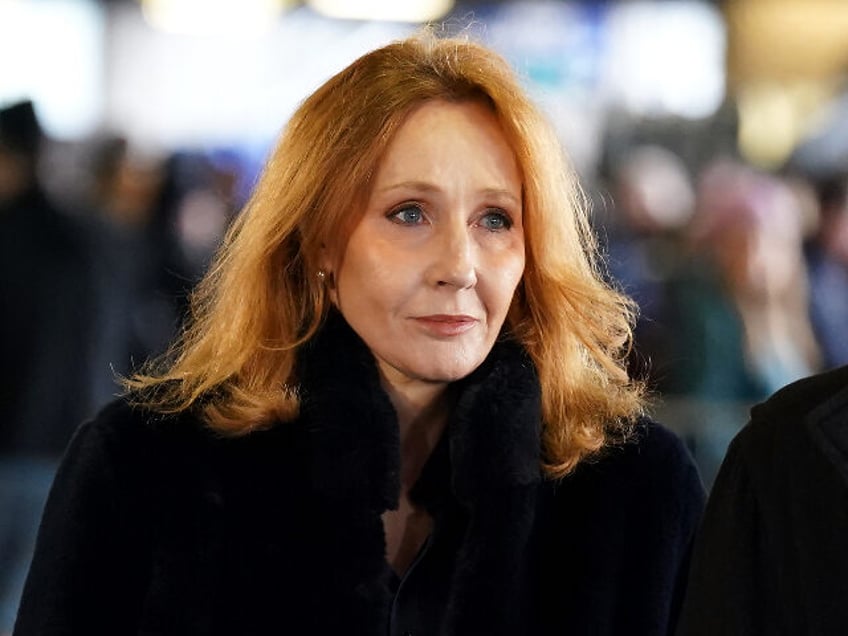 J. K. Rowling arrives for the Guinness Six Nations match at the Scottish Gas Murrayfield S