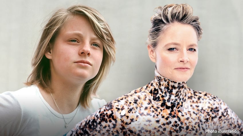 Jodie Foster as a young actress and Jodie Foster currently