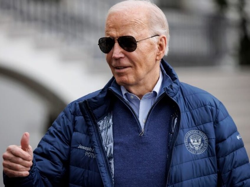 US President Joe Biden speaks to members of the media on the South Lawn of the White House