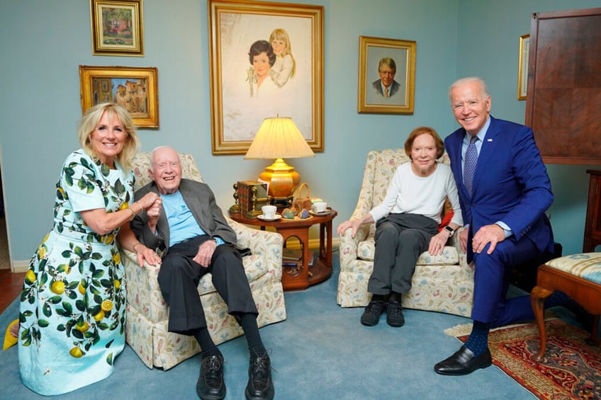 joe biden celebrates 100th birthday of his guiding light jimmy carter