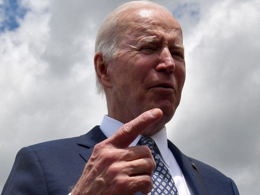 US President Joe Biden speaks to reporters prior to boarding Air Force One at Buffalo Niag