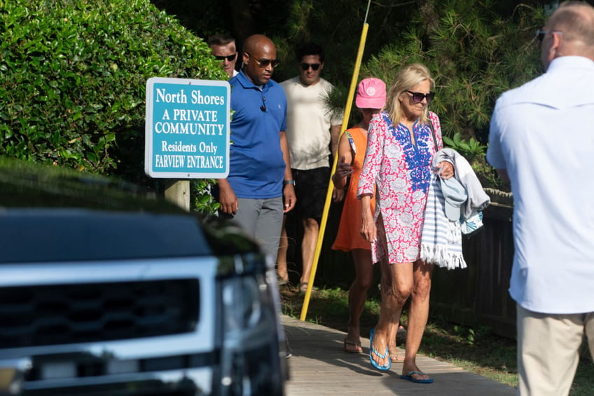 joe biden enjoys the beach on 9th day of two week summer vacation