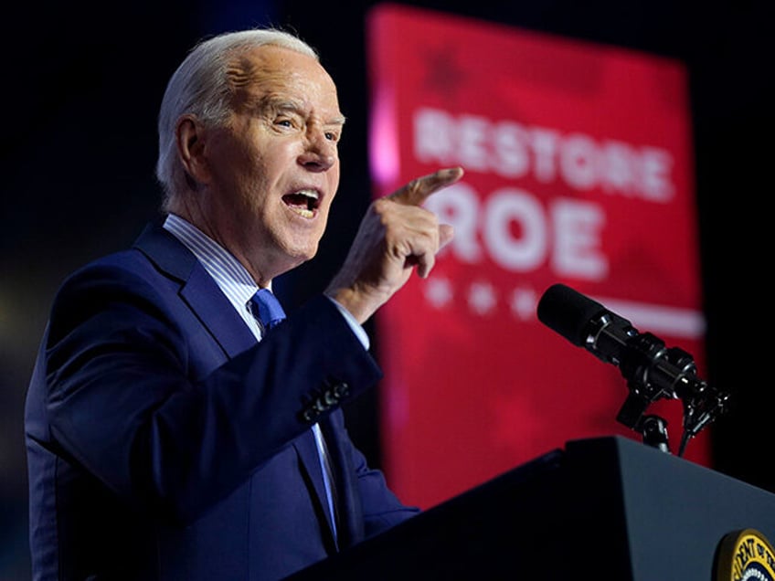 President Joe Biden speaks during an event on the campus of George Mason University in Manassas, Va., Tuesday, Jan. 23, 2024, to campaign for abortion rights, a top issue for Democrats in the upcoming presidential election. (AP Photo/Susan Walsh)