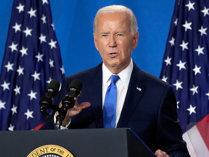 President Joe Biden speaks at a news conference Thursday July 11, 2024, on the final day o