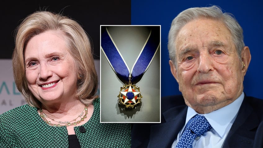 Social media erupted in anger Saturday morning with news that President Biden would award the Presidential Medal of Freedom to former Secretary of State Hillary Clinton and left-wing billionaire George Soros.