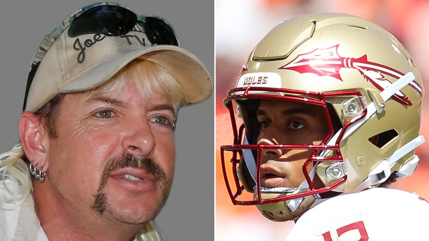 joe exotic calls out florida states jordan travis for new tiger king nickname its my trademark