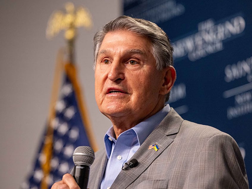 Sen. Joe Manchin (D-WV) speaks during a "Politics & Eggs" event at the New H