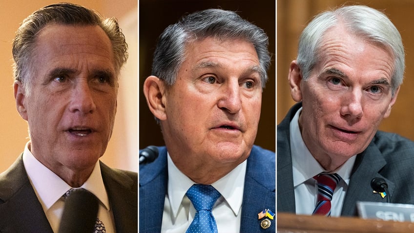 joe manchin suggests mitt romney rob portman as potential running mates as he flirts with third party ticket