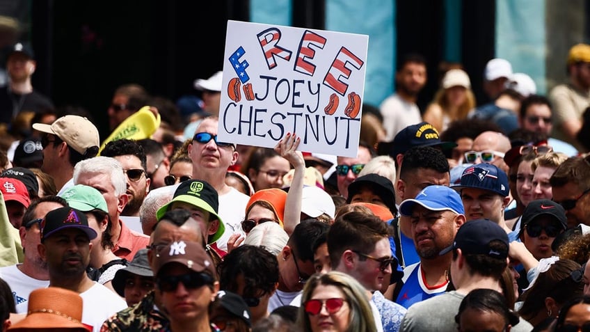 Joey Chestnut sign