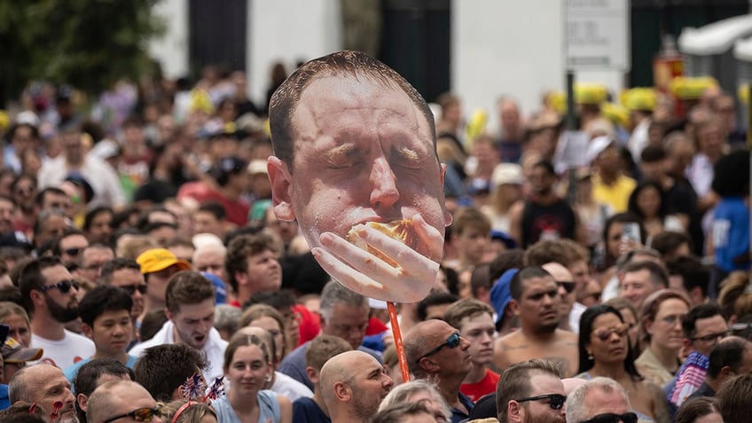 Joey Chestnut sign