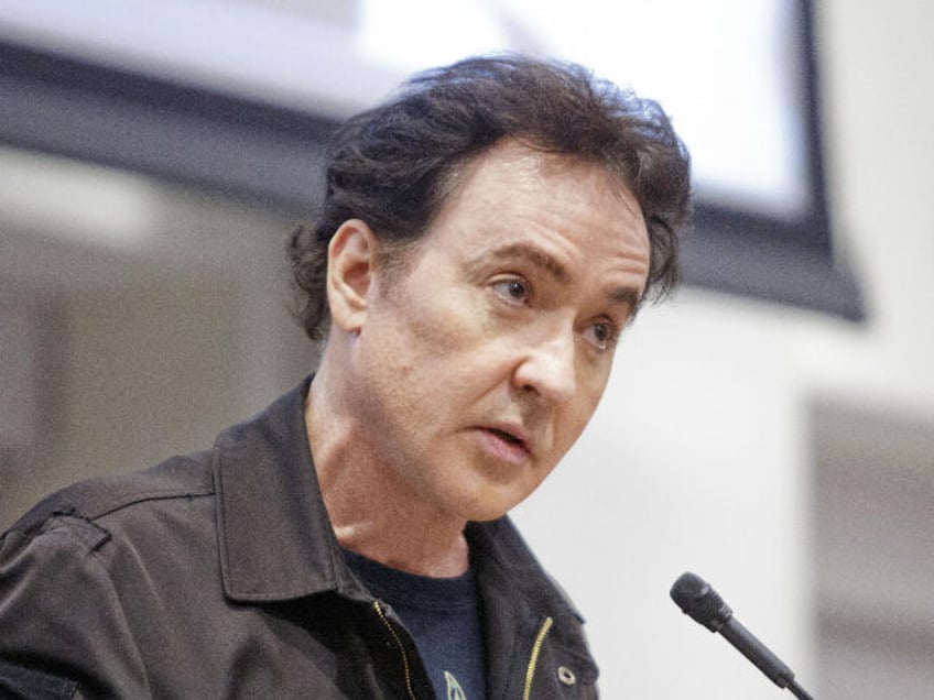 Actor John Cusack speaks during a Chicago Teachers Union Strike Authorization Vote Rally in Chicago, Illinois, U.S., on Tuesday, Sept. 24, 2019. Mayor Lori Lightfoot has been studying lots of numbers as she prepares Chicago's budget, and her first big test may come from the city’s teachers this week. Photographer: …