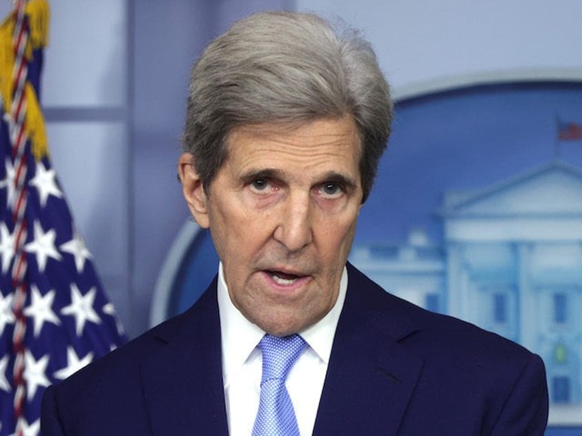 Special Presidential Envoy for Climate and former Secretary of State John Kerry speaks dur