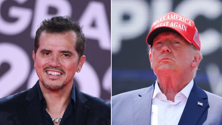 Actor John Leguizamo and former President Donald Trump split image