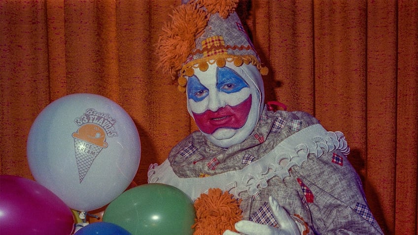 John Wayne Gacy in his clown costume