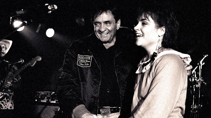 Rosanne Cash performing with Johnny Cash in 1982