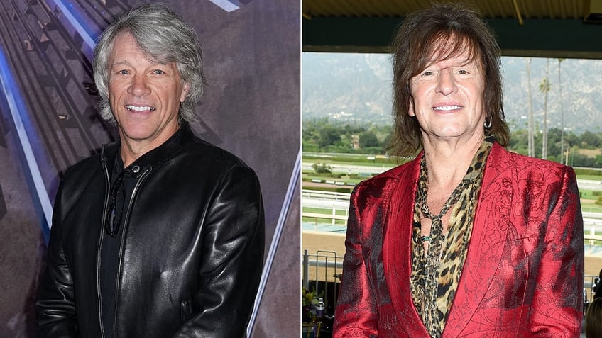 A split image of Jon Bon Jovi and Richie Sambora