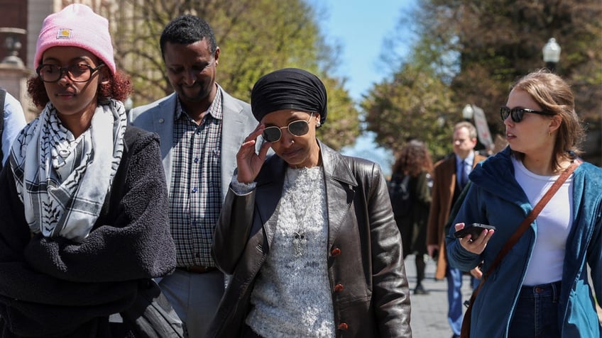 Rep. Ilhan Omar visits Columbia University