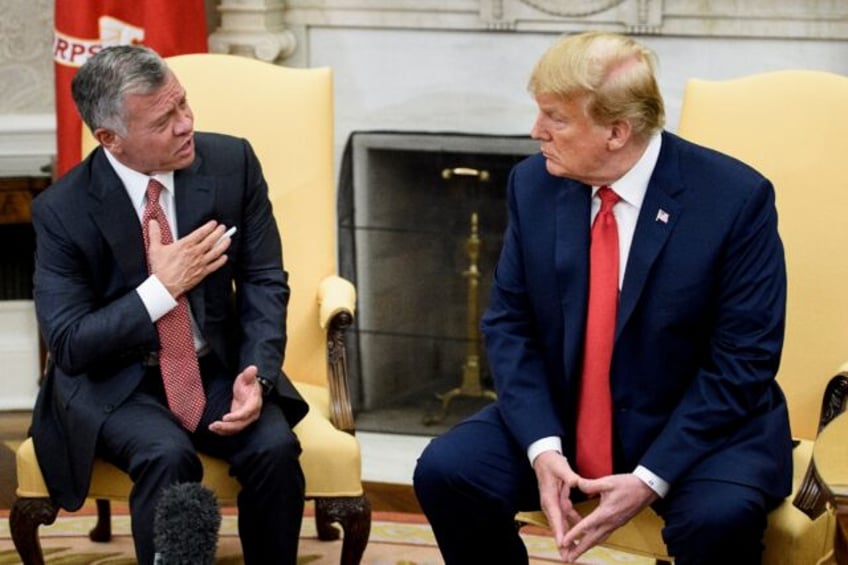 Jordan's King Abdullah II, seen here meeting US President Donald Trump in 2018, is set for